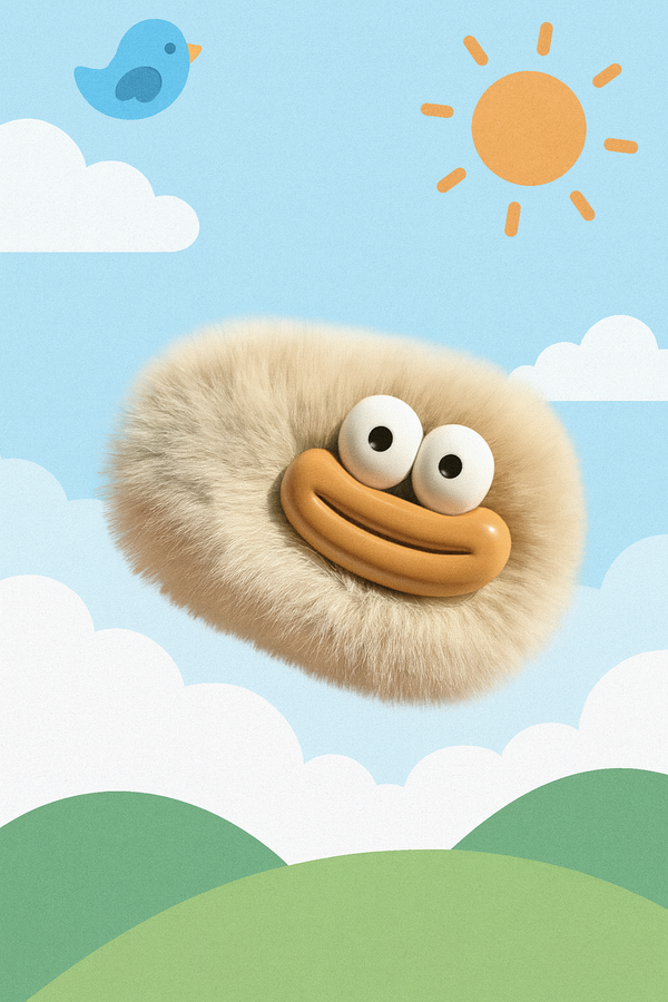 BOCA STORY - Happy Cocoa - Hair Clip, Fur Accessory