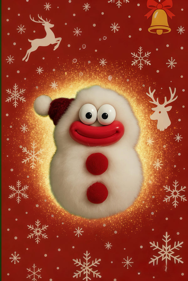 Xmas Limited Edition - Happy Snowman - Keychain & handbag fur charm, handbag accessories